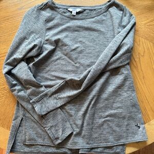 Gray Long Sleeve Top